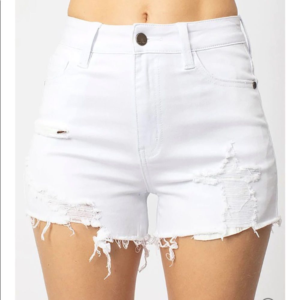 White Denim Nature Los Angeles Denim High Rise Shorts New w Tags